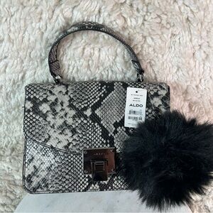 Aldo Snake Print Top Handle Handbag